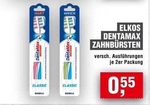 ELKOS Dentamax Zahnbürsten - verschiedene Ausführungen je 2er Packung