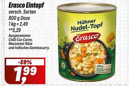 Erasco Eintopf - Hühnner Nudel-Topf (800 g Dose)