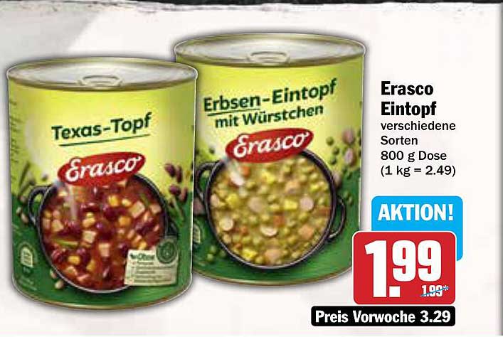 Erasco Eintopf - Verschiedene Sorten 800 g Dose