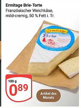 Ermitage Brie-Torte, französischer Weichkäse, mild-cremig