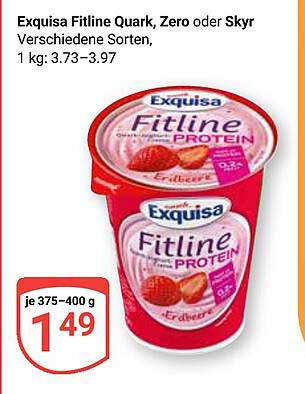 Exquisa Fitline Quark, Zero oder Skyr, 375-400 g