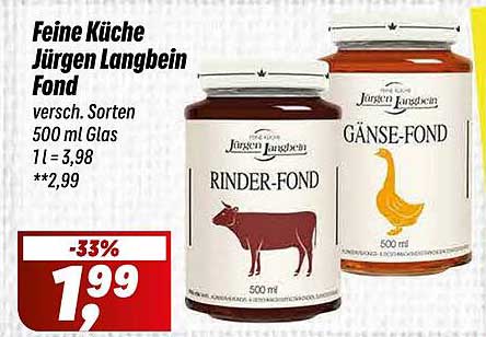 Feine Küche Jürgen Langbein Fond - 500 ml Glas