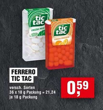 FERRERO TIC TAC - verschiedene Sorten