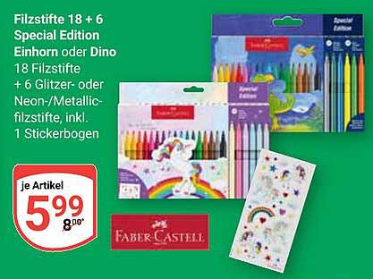 Filzstifte 18 + 6 Special Edition Einhorn oder Dino