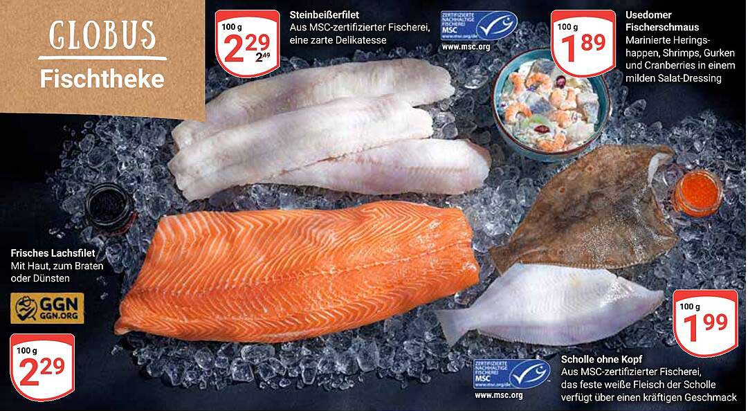 Fischangebot der Woche: Frisches Lachsfilet, Steinbeißerfilet und mehr!