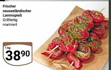 Frischer neuseeländischer Lammspieß Grillfertig mariniert