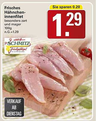 Frisches Hähncheninnenfilet - besonders zart und mager