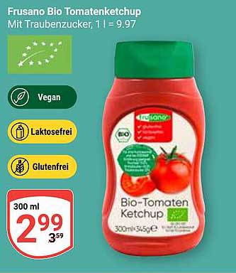Frusano Bio Tomatenketchup 300 ml