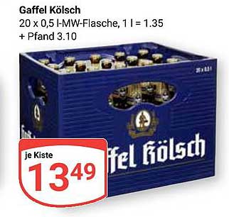 Gaffel Kölsch, 20 x 0,5 l-MW-Flasche