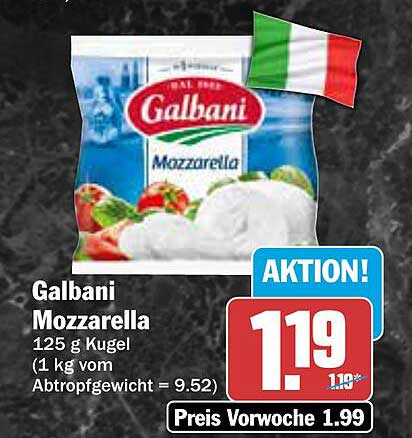 Galbani Mozzarella 125 g Kugel