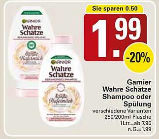 Garnier Wahre Schätze Shampoo oder Spülung 250/200ml