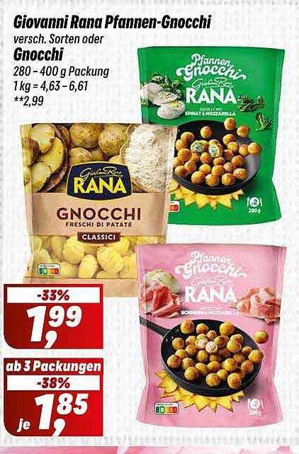 Giovanni Rana Pfannen-Gnocchi – verschiedene Sorten
