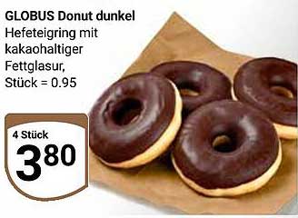 GLOBUS Donut dunkel - 4 Stück für nur 3,80 €