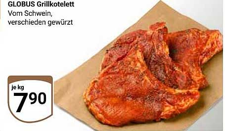 GLOBUS Grillkotelett Vom Schwein, verschieden gewürzt