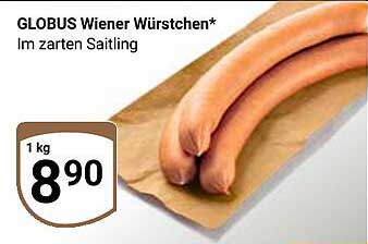GLOBUS Wiener Würstchen* im zarten Saitling