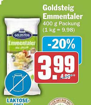 Goldsteig Emmentaler 400 g Packung (1 kg = 9,98)