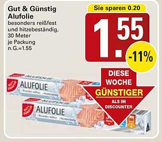 Gut & Günstig Alufolie 30 Meter