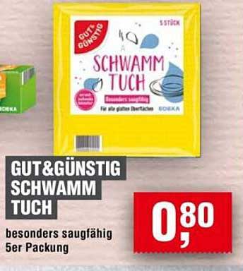 GUT& GÜNSTIG SCHWAMM TUCH 5er PACKUNG