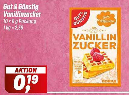 Gut & Günstig Vanillinzucker 10 x 8 g