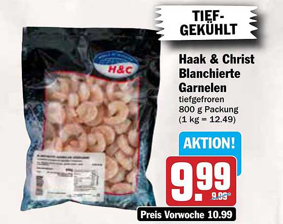 Haak & Christ Blanchierte Garnelen 800 g - jetzt im Angebot!