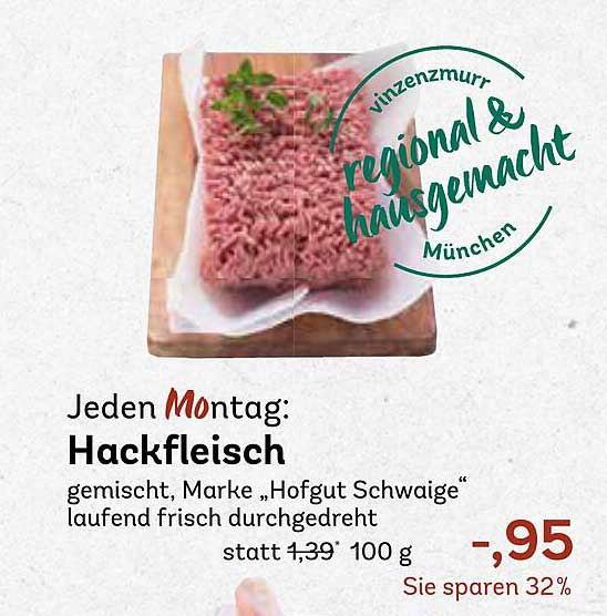 Hackfleisch gemischt, Marke „Hofgut Schwaige“