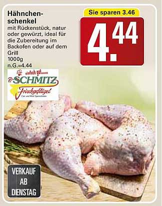 Hähnchenschenkel mit Rückensstück, natur oder gewürzt, ideal für die Zubereitung im Backofen oder auf dem Grill