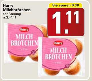 Harry Milchbrötchen 4er Packung