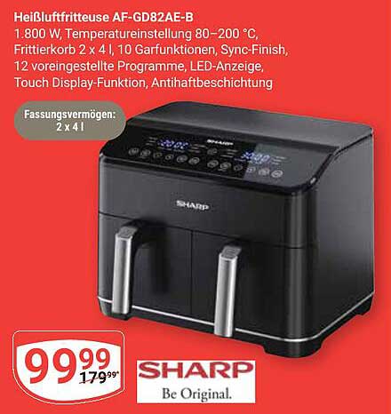 Heißluftfritteuse AF-GD82AE-B von Sharp