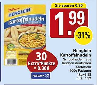 Henglein Kartoffelnudeln Schupfnudeln 500g