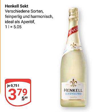 Henkell Sekt - Verschiedene Sorten, feinerperlig und harmonisch