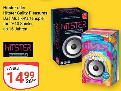 Hitster oder Hitster Guilty Pleasures - Das Musik-Kartenspiel für 2–10 Spieler, ab 16 Jahren