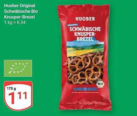 Huober Original Schwäbische Bio Knusper-Brezel 175 g