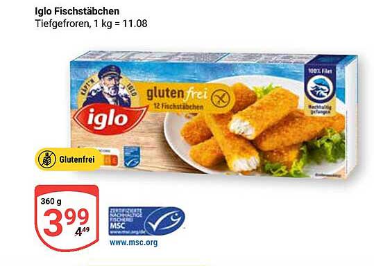 Iglo Fischstäbchen - Glutenfrei
