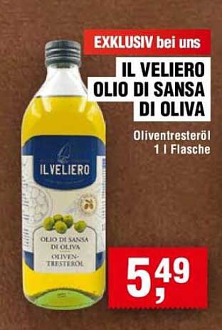 IL VELIERO OLIO DI SANSA DI OLIVA - Olivenöl 1 l Flasche