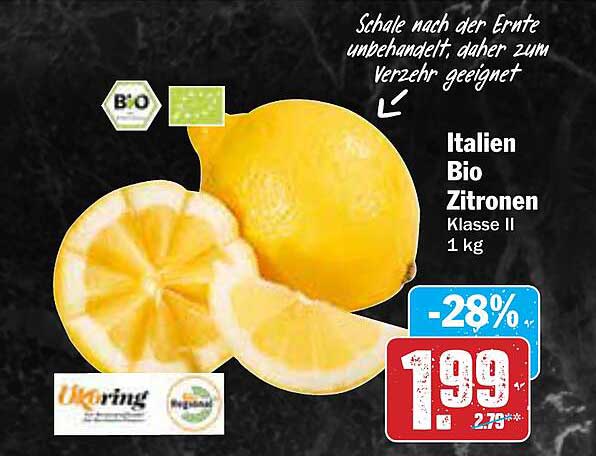 Italien Bio Zitronen Klasse II 1 kg