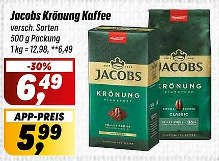 Jacobs Krönung Kaffee 500 g Packung, verschiedene Sorten