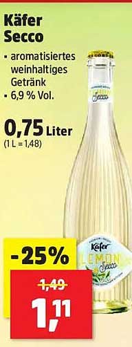 Käfer Secco – aromatisiertes weinhaltiges Getränk (0,75 Liter)