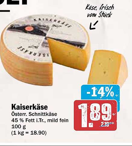 Kaiser Käse - Österreichischer Schnittkäse