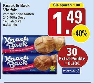 Knack & Back Vielfalt verschiedene Sorten 240-400g Dose