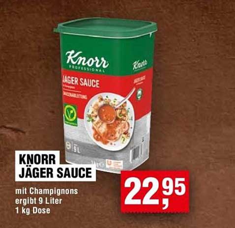 KNORR Jäger Sauce 1 kg Dose mit Champignons