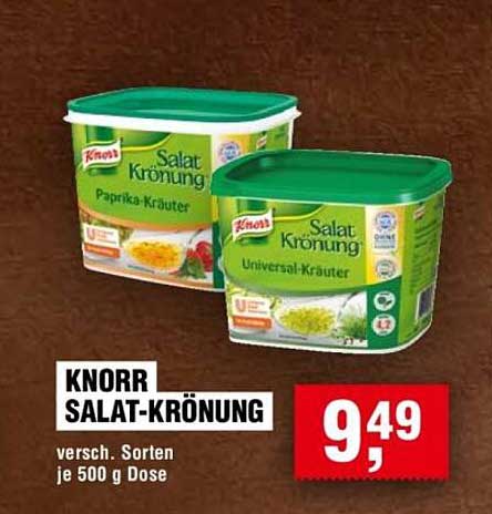 KNORR SALAT-KRÖNUNG - Verschiedene Sorten je 500 g Dose