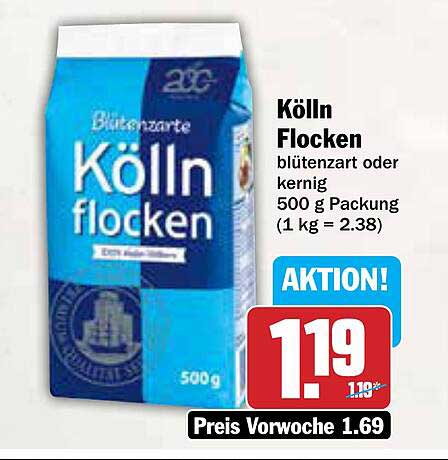 Kölln Flocken blütenzart oder kernig 500 g Packung