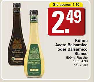 Kühne Aceto Balsamico oder Balsamico Bianco 500ml