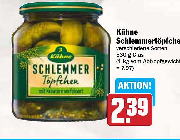 Kühne Schlemmer-Töpfchen verschiedene Sorten 530 g Glas