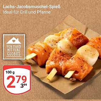 Lachs-Jacobsmuschel-Spieß