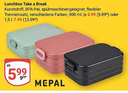 Lunchbox Take a Break von MEPAL, BPA-frei und spülmaschinengeeignet