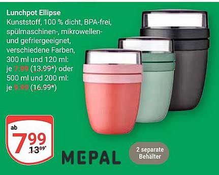 Lunchpot Ellipse von Mepal - 100% dicht und BPA-frei