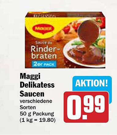 Maggi Delikatess Saucen verschiedene Sorten 50 g Packung