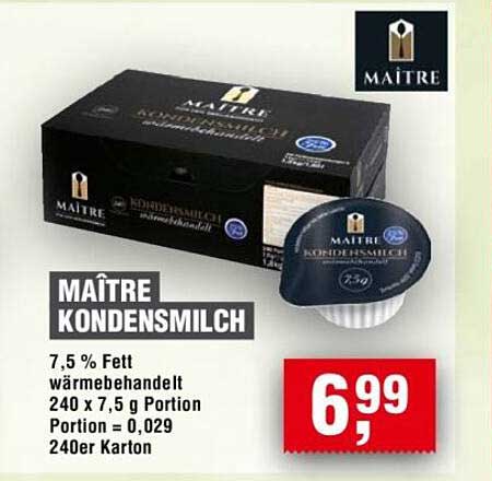 MAÎTRE KONDENSMILCH 240er Karton