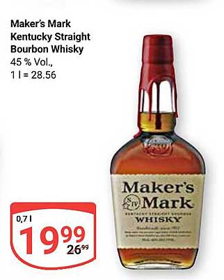 Maker's Mark Kentucky Straight Bourbon Whisky 0,7 l
